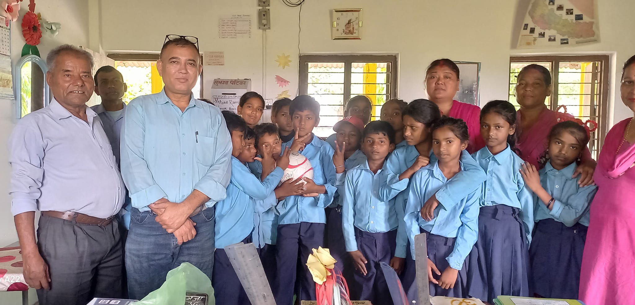 KG Gelal Foundation Donates Football to Shree Ram Janaki Basic School, Ramdhuni-02